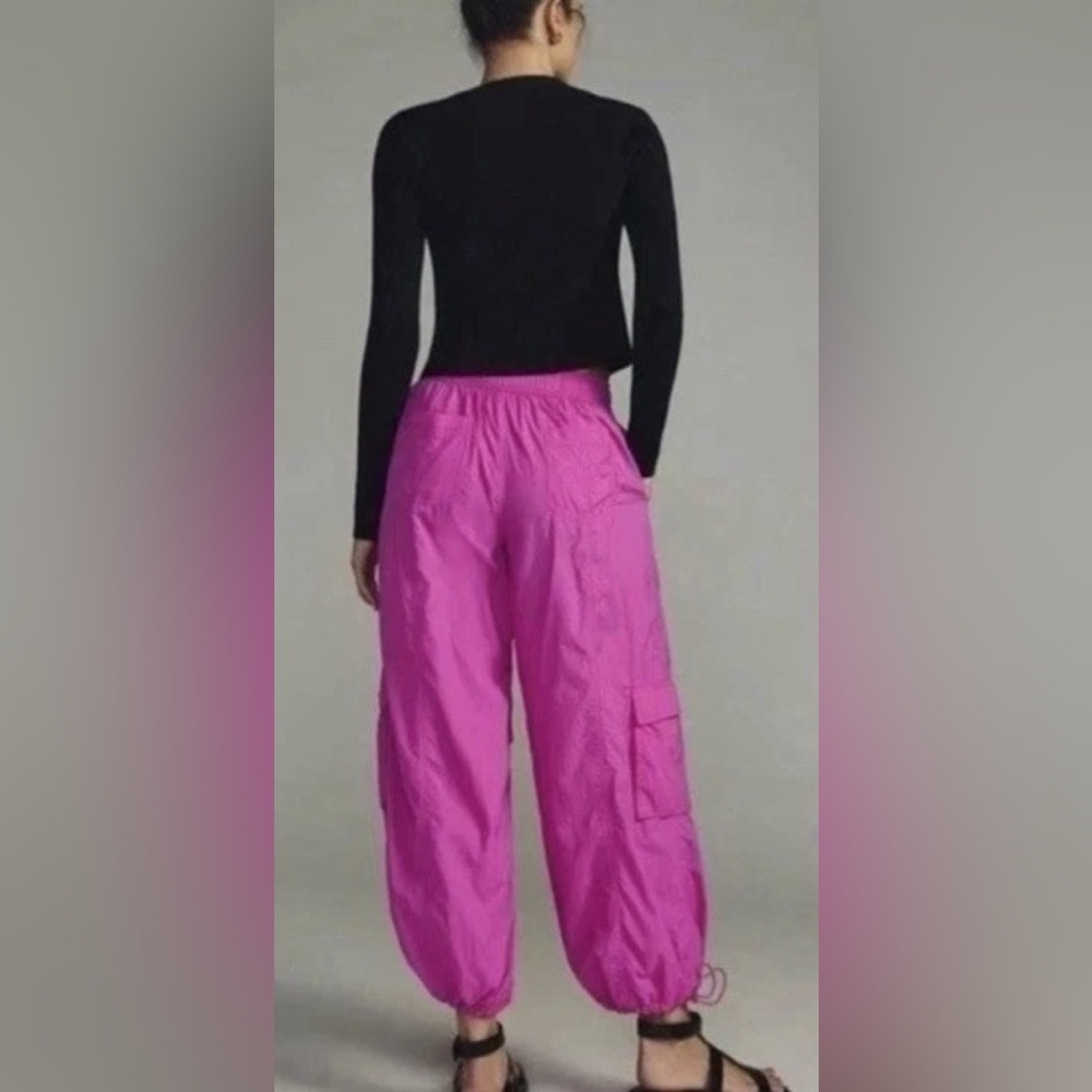Daily Practice Pink Base Jump Cargo Parachute Pants XS - Picture 7 of 10